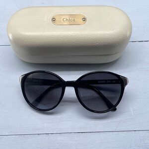 Chloe‎ Sunglasses Womens Black Frames Dark Lenses Comes Tortoise Style W COA